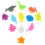 24 unid. marcadores de com animais marinhos silicone 9