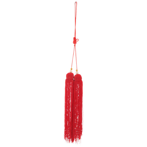 chinesa com borla pendurada e pingente decorativo