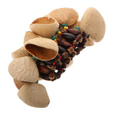 afrikanische Nussschalen-Armband, Tribal-Stil, Handtrommel-Perkussion