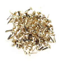 100 stuks mini splitpennen 5,5 x 11 mm pastel goud voor scrapbooking
