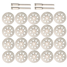 20 stück diamantschleifscheiben mit 4 aufnahmestiften (22 mm)