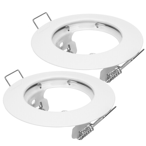 2er set einbauleuchten gu10 mit abdeckring für deckeneinbau