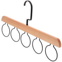 holz schal organizer mit 5 schlaufen für krawatten gürtel tücher