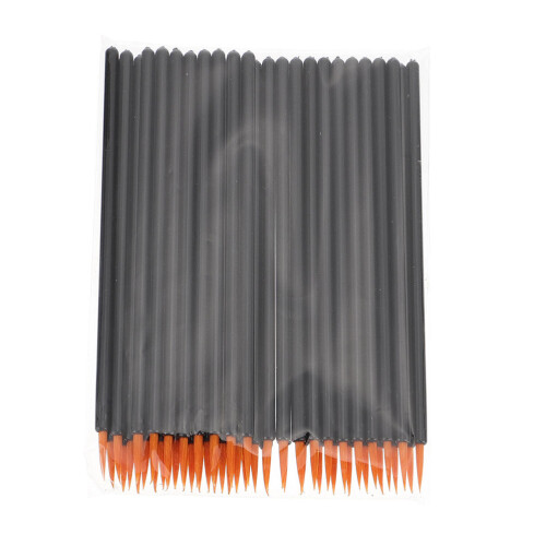 100 . pincel desechable para ojos, artificial negro
