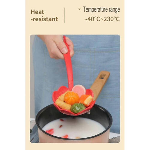 Integrated Silicone Skimmer,Heat-Resistant Kitchen Slotted Serving Spoon with Ergonomic Handle 2
