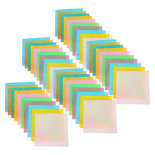 50Ud Papel Doblado Brillante Para Artesanía Con Colores Variados