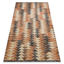 Modern carpet MUNDO D5781 triangles 3D outdoor orange / beige 160x220 cm