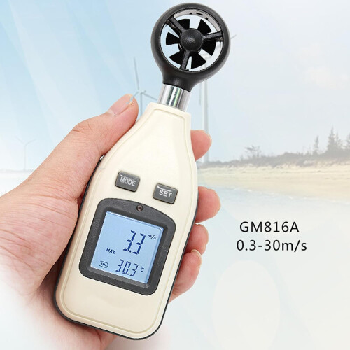 GM816A Small Anemometer High Accuracy Digital Air Velocity Meter 1