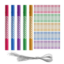100Pcs DIY Wind Chim Hollow Wind Spinners Tube Wind Chime for DIY Aluminum Metal Tube Vocalize
