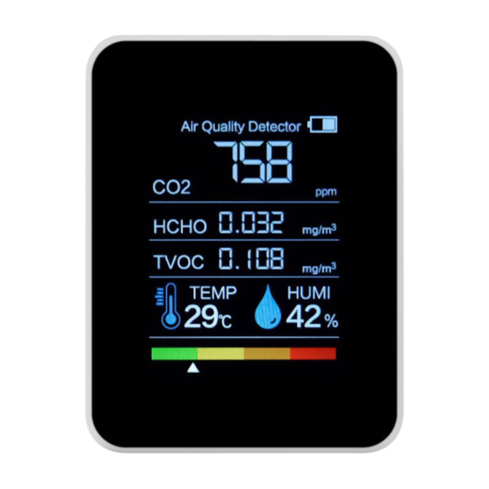 Air Tester For Home Carbon Dioxide Detector Portable Monitor With Clear Display For Home Safety Bedroom Grow Tents