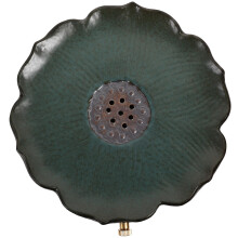 chic ceramic teapot tray with retro lotus pattern tea table adorn