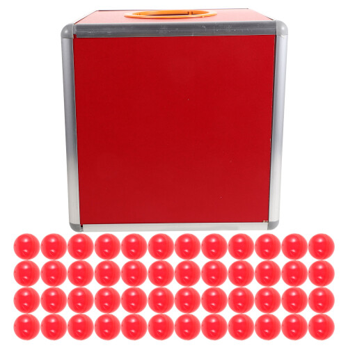 transparent raffle ticket box set with balls, large capacity