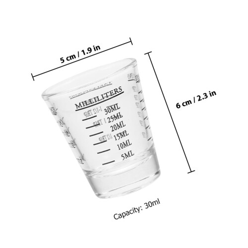 2pcs glass measuring cup with scale for milk coffee multi-use drinking 1