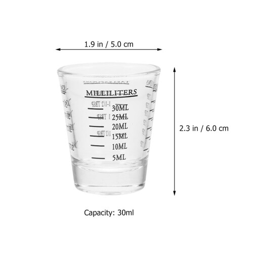 2pcs glass measuring cup with scale for milk coffee multi-use drinking 2