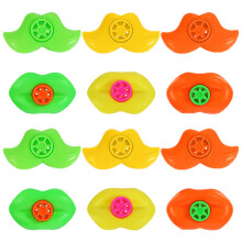 1 set unique mustache lip whistle toy plastic noise maker for parties