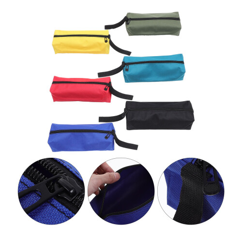 6Pz Sacchetti Porta Multiuso in Tessuto Oxford 600D Con Zip 2