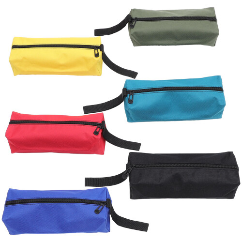 6Pz Sacchetti Porta Multiuso in Tessuto Oxford 600D Con Zip 1