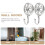 1 pair flower design alloy curtain hooks for wall decor 7