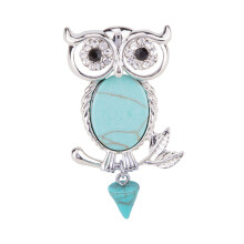 Vintage Owl Brooch Alloy Women Dress Accessory