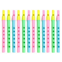 12Pcs Children Flute Plastic Recorder Assorted Color for Music Playing