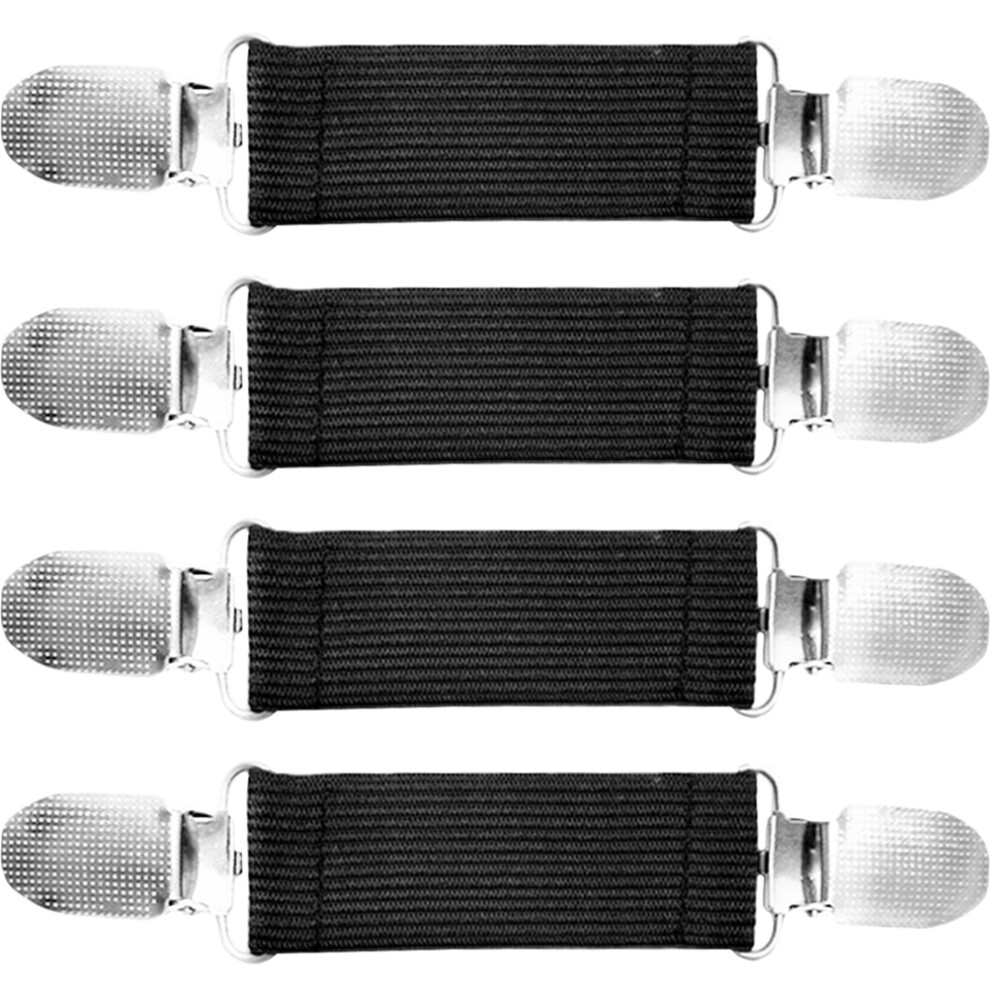 4Pcs Black Elastic Glove Clips Durable Anti-Lost Mittens Holders 3272861966093