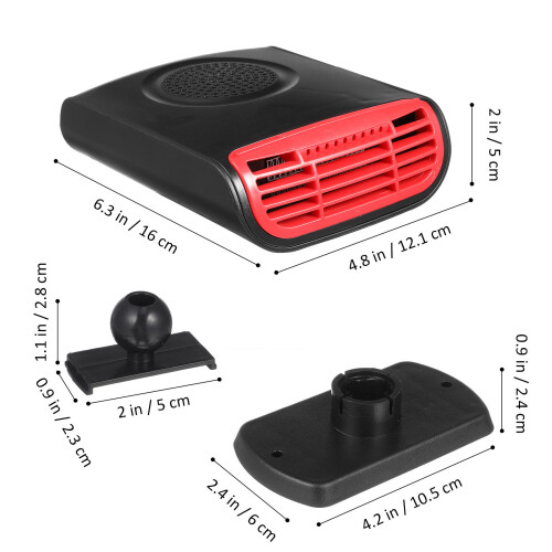 portable car heater fan for interior and windshield defrost 1