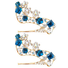 2 pcs rhinestone high heel badges brooches for clothes