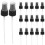 20pcs portable spray bottle pump replacement mist sprayer black 6