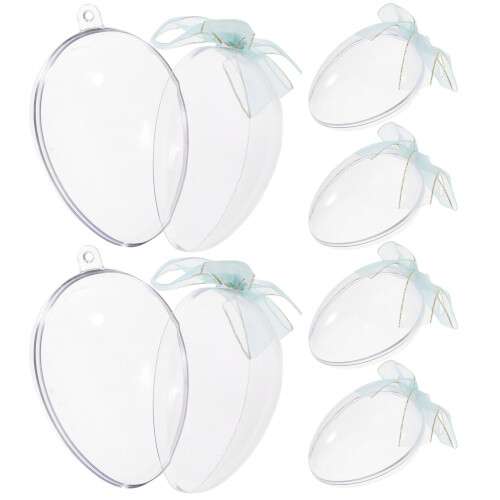 6pcs clear egg-shaped candy boxes for easter party favors 2