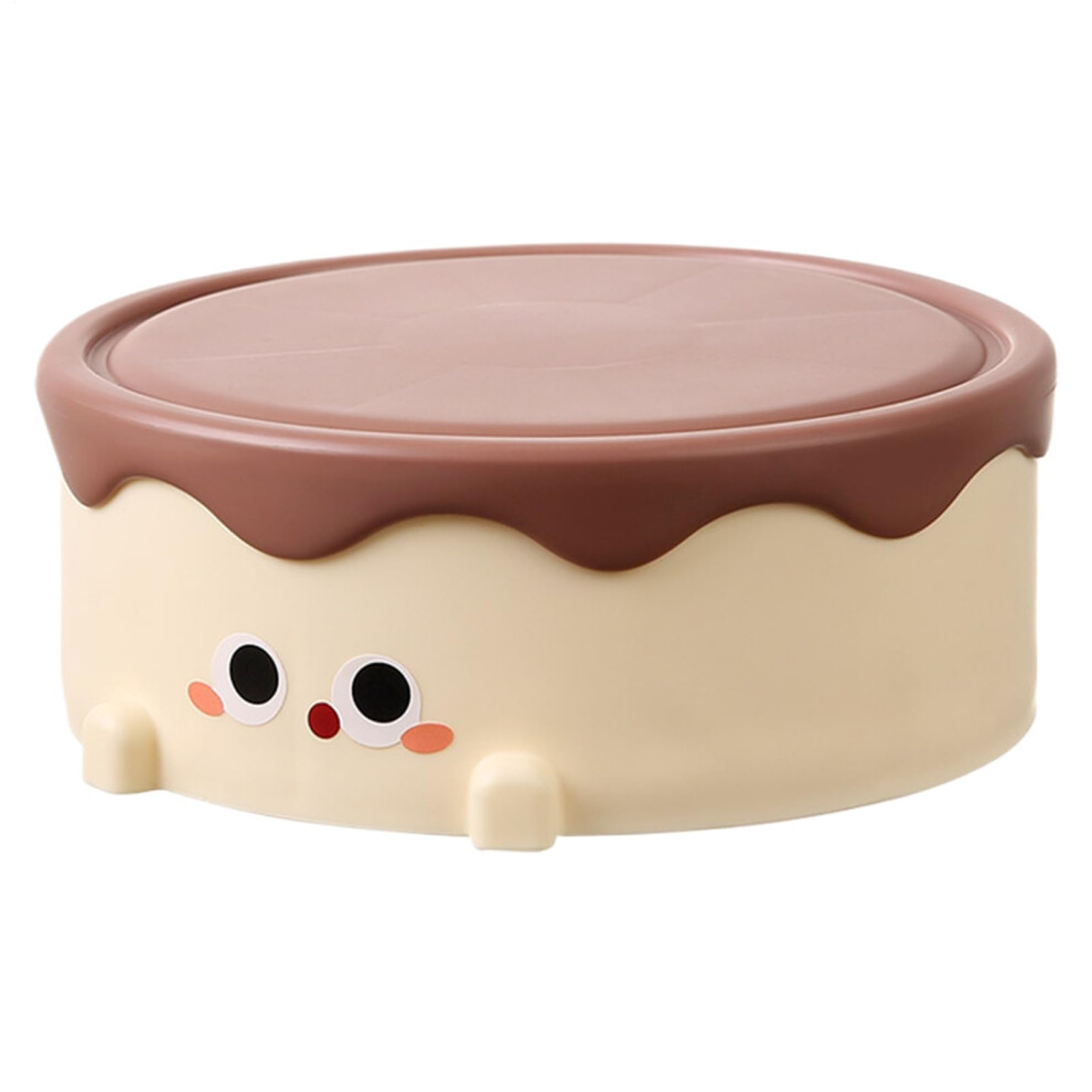 Round Travel Makeup Case With Mirror Compact Cosmetic Bag Portable Jewelry Storage Organizer For Brushes And Necklaces