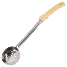 Food Portion Control Ladle Stainless Steel Flat Bottom 26x6.9cm Yellow Pizza Sauce Serving Spoon For Sauces Dressings