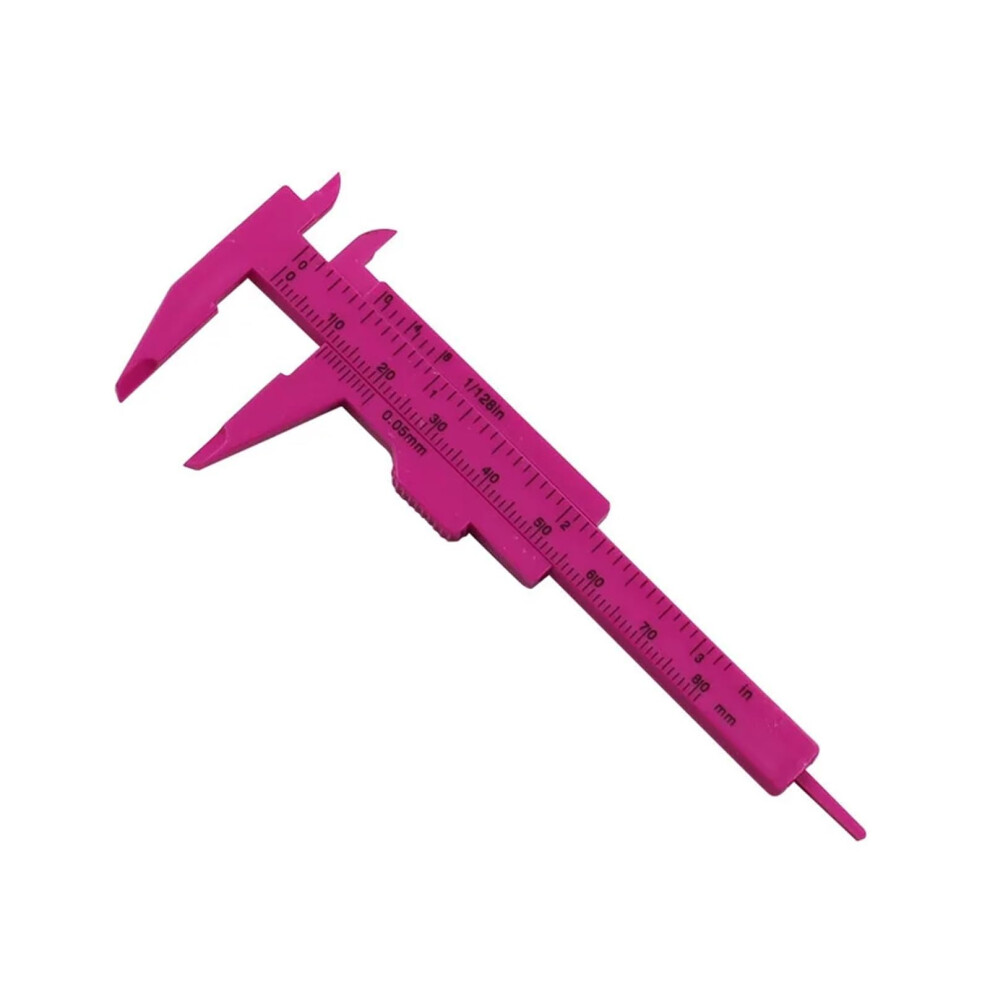 Vernier Caliper 0-80Mm Plastic Double Rule Scale Measuring Ruler Inside Diameter Depth Gauge 9393856919529