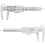 Vernier Caliper 0-80Mm Plastic Double Rule Scale Measuring Ruler Inside Diameter Depth Gauge 2