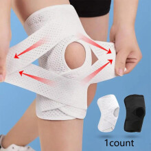 (Multicolor, XL (Black 1pc)) Pressurized Elastic Knee Pad, 1 Count Knee Brace, Knee Support, Sports Protective Gear for Men & Women