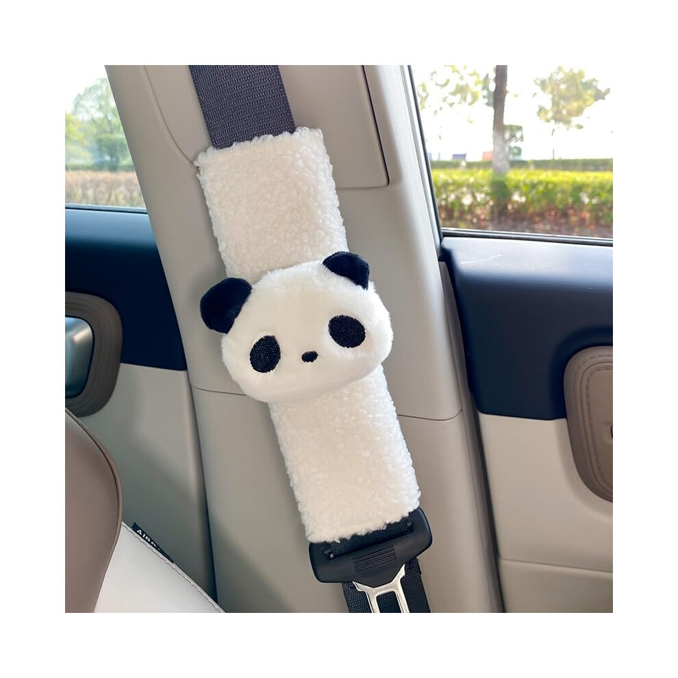 Seat Belt Pads Cartoon Panda Car Seat Belt Cover Universal Soft Plush Shoulder Cushion Animal Toy Style Protector (N) 9354506887506