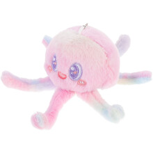 Octopus Schlüsselanhänger Weiches Plüsch Metall Accessoire Bunt