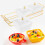 1 Set Snack Schale Essens Servierplatte Geteilter Keramikteller 7
