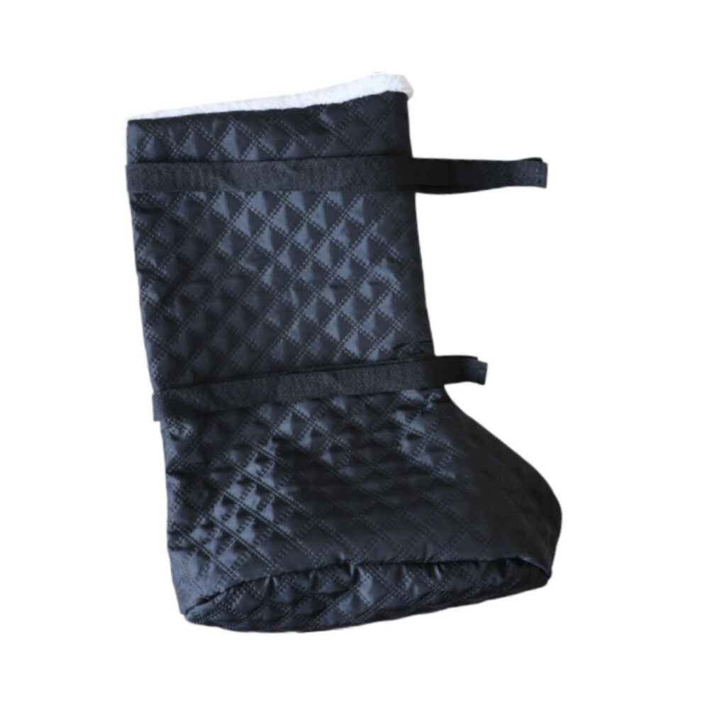 Black Leg Cast Cover Thick Fleece Foot Warmer For Broken Foot Unisex Below Knee Cast Sock Cover