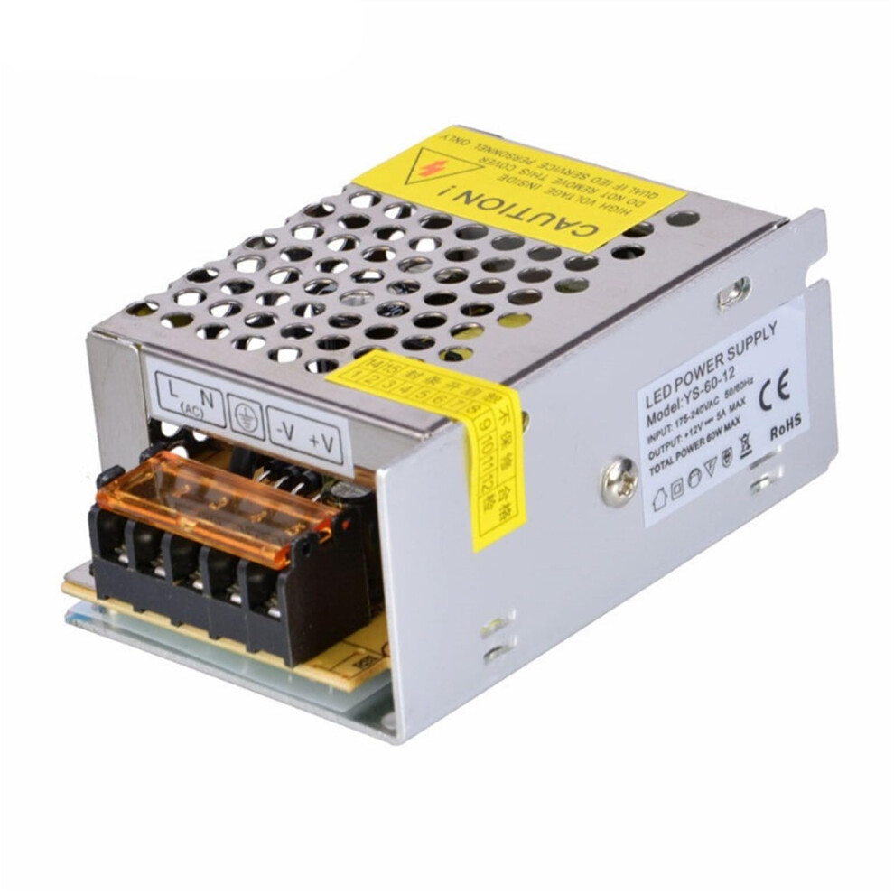 Switching Power Supplies 60W 12V 5A Ac-Dc Power Supply For Led Strip Ip20 Input 175-240V Ac Output 12V Dc 60W Light 9084446058321