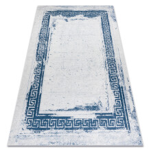 ANDRE 1213 tapijt wasbaar Grieks vintage antislip - wit / blauw 160x220 cm