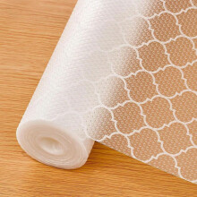 (11.8*122.4inch, White) Honeycomb Pattern Shelf Liner, 1 Roll Non-slip Waterproof Oil-proof Cabinet Liner, Durable Cabinet Liners for Kitchen Bathroom Dormitory