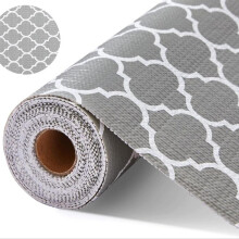 (30x150cm/11.8x59inches, marble pattern) Geometric Pattern Drawer Liner, 1 Roll Non-slip Waterproof Interior Drawer Mat, Kitchen Cabinet Drawer Liner, Refrigerator Liner, Household