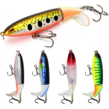 5Pcs  Fishing Lure Set 10cm 15g Fishing Hook Rotating Tail Fishing Tackle Bait for Freshwater Saltwater Carp Bass Pike, etc