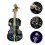 2 pcs cello-shaped alloy brooch for clothes decoration 4