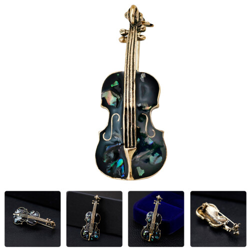 2 pcs cello-shaped alloy brooch for clothes decoration 2
