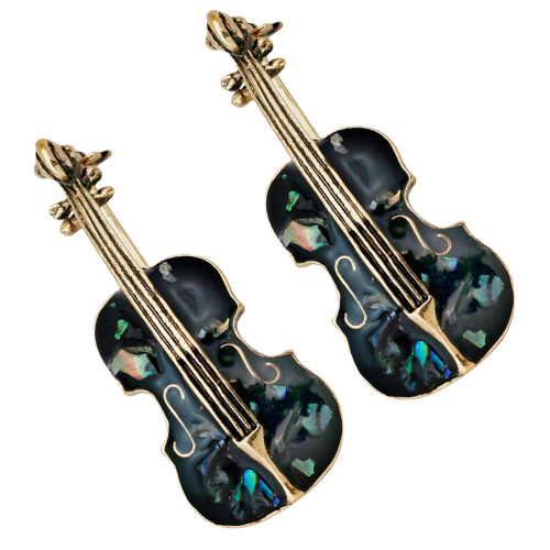 2 pcs cello-shaped alloy brooch for clothes decoration