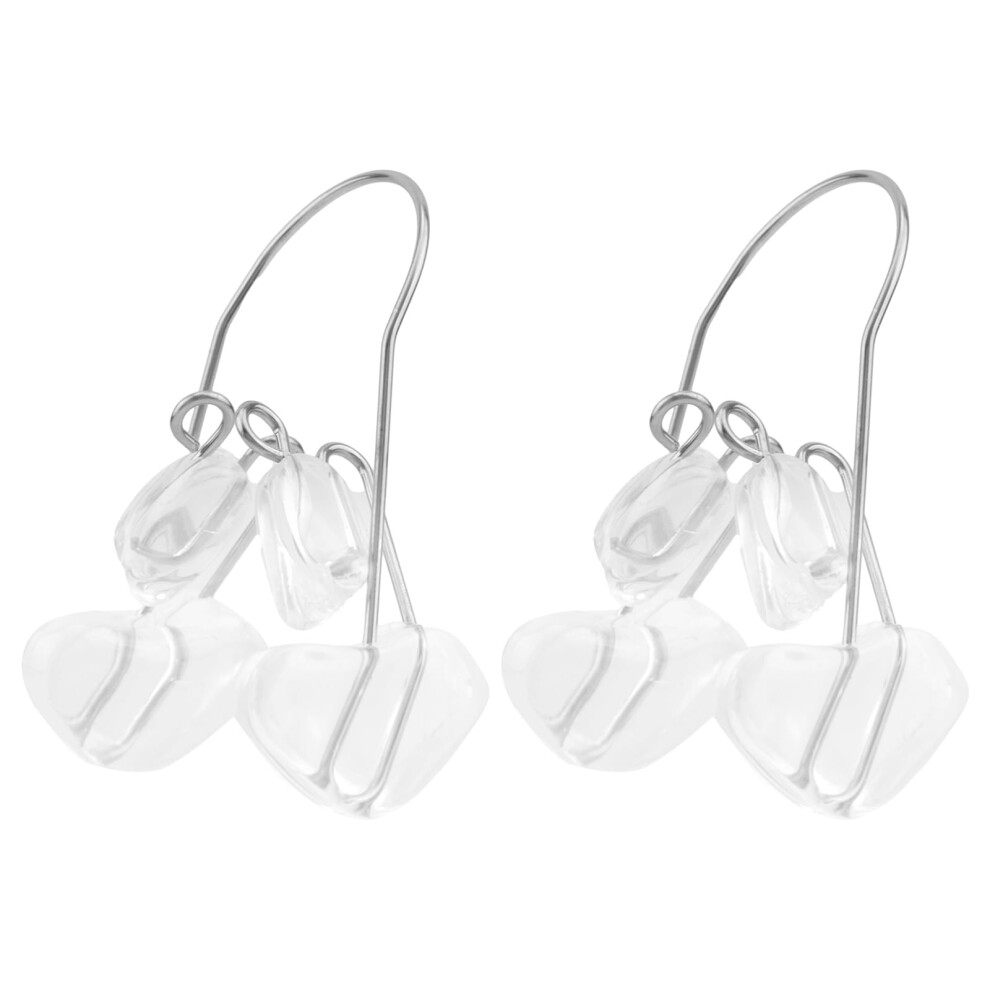 Nose Shaper Clips 2 Pcs Transparent Silicone Pain-Free Reshape Lift Straighten Unisex Wide Nose Slimmer Retainer Tape