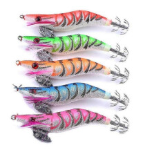 10Pcs Hard Fishing Bait Luminous Squid Jig Sea Artificial Shrimp Bait Fishing Tool