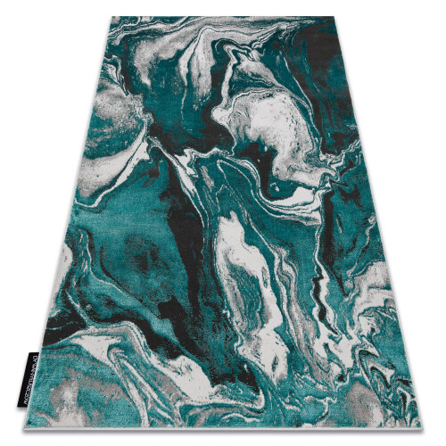 Modern DE LUXE carpet 622 Abstraction - structural green / anthracite 140x190 cm
