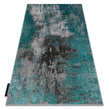 Modern DE LUXE carpet 570 vintage - structural green / anthracite 200x290 cm
